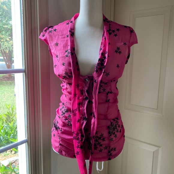 Sheer front tie top - Picture 9 of 11